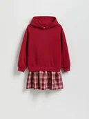 Sukienki i spódniczki dla dziewczynek - Reserved - Dzianinowa sukienka - bordowy - miniaturka - grafika 1