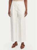 Spodnie damskie - BOSS Kuloty Tulotta 50551913 Biały Relaxed Fit - miniaturka - grafika 1