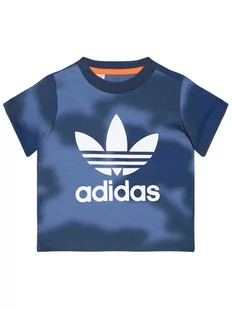 Adidas T-Shirt Allover Print Camo GN4116 Granatowy Regular Fit - Odzież sportowa dziecięca - miniaturka - grafika 1