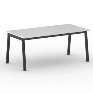 B2B Partner Stół PRIMO BASIC z czarnym stelażem, 1800 x 900 x 750 mm, biały 499342 - Stoły i stoliki do biura - miniaturka - grafika 1