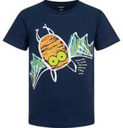 Koszulki i topy damskie - T-shirt z krótkim rękawem dla chłopca, z nietoperzem, granatowy 3-8 lat - miniaturka - grafika 1