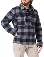 Bluzy męskie - camel active bluza męska, Szary (Grey Check), 58 - miniaturka - grafika 1