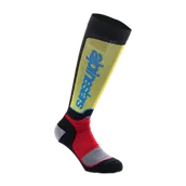 Odzież motocyklowa - Skarpety Cross Alpinestars Plus Czarny/Czerwony/JasnoniebieskiL - miniaturka - grafika 1