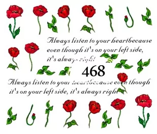 Naklejki wodne na paznokcie - nr 468 - Ozdoby do paznokci - miniaturka - grafika 1