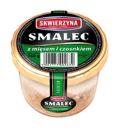 Skwierzyna Premium Smalec z mięsem i czosnkiem 160 g