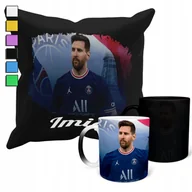 Gadżety dla niej i dla niego - ZESTAW KUBEK MAGICZNY ZMIENIAJĄCY KOLOR + POSZEWKA MESSI PIŁKARZE + IMIĘ - miniaturka - grafika 1