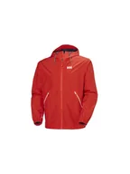 Kurtki męskie - Kurtka męska przeciwdeszczowa HELLY HANSEN SANDOY RAIN JACKET czerwona S - miniaturka - grafika 1