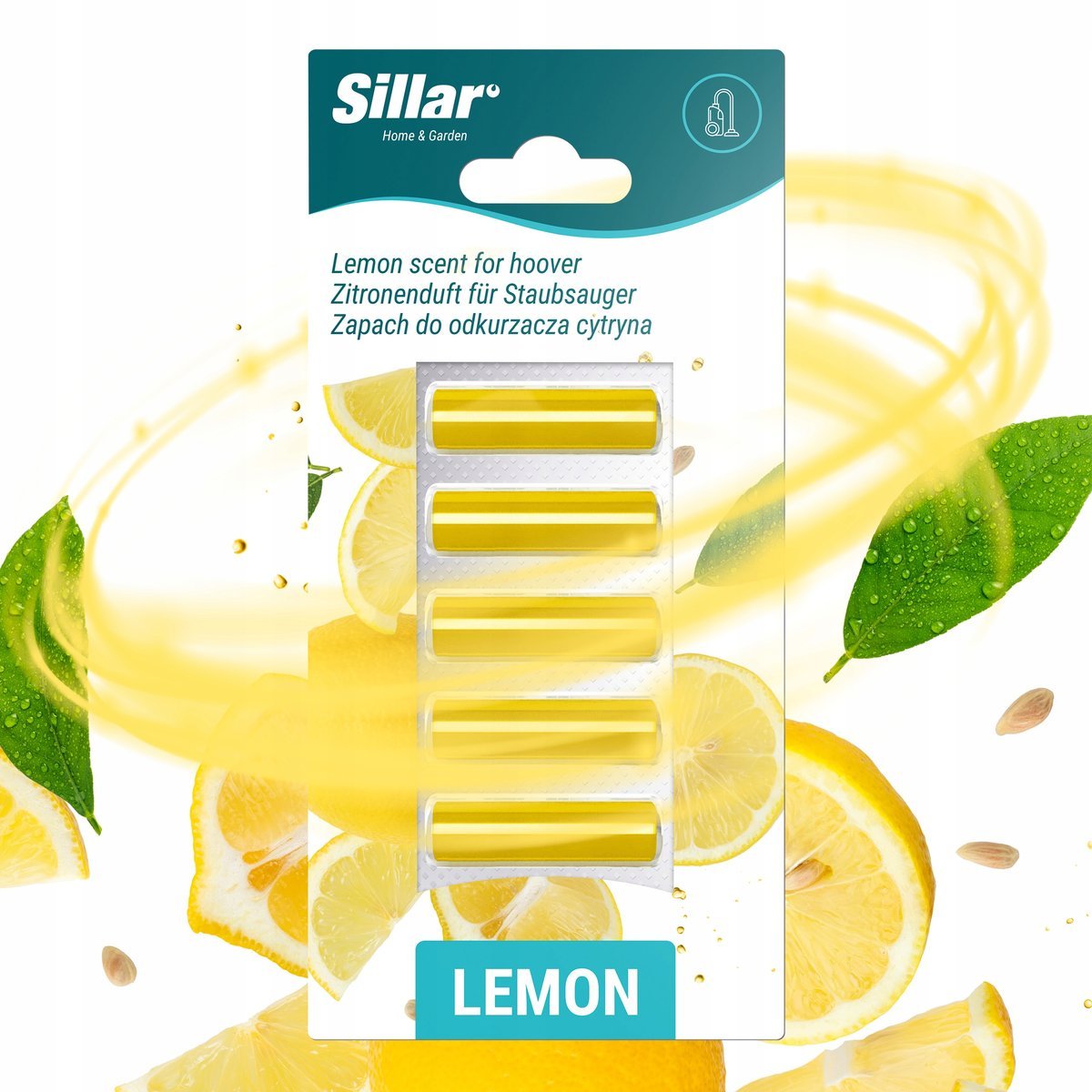 Zapach cytyrnowy Sillar odświeżacz powietrza do odkurzacza pałeczki 5szt.