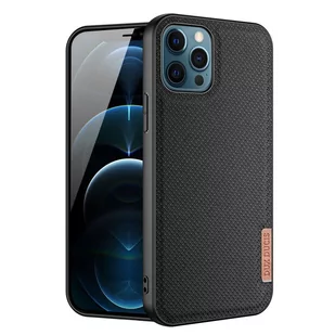 Dux Ducis Fino etui pokrowiec pokryty nylonowym materiałem iPhone 12 Pro Max czarny - Etui i futerały do telefonów - miniaturka - grafika 1