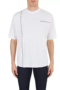 Armani Exchange Męska bluza Sustainable, stretch Cotton, biała, bardzo duża, biały, XXL - Bluzy męskie - miniaturka - grafika 1