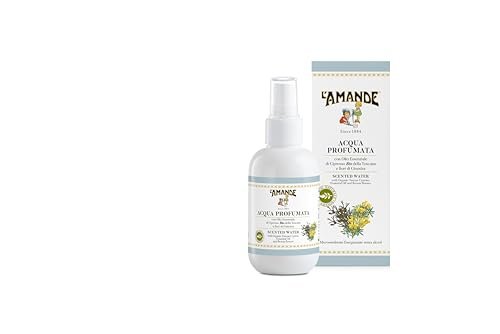 L'AMANDE - Perfumowana woda dla kobiet i mężczyzn Spray bezalkoholowy, relaksujący krem nawilżający do ciała z organicznymi olejkami eterycznymi Umbria - Delikatny odświeżający balsam z włosia i