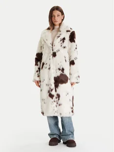 Vero Moda Futro Crystal 10343568 Beżowy Loose Fit - Płaszcze damskie - miniaturka - grafika 1