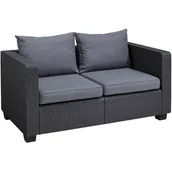 Sofy ogrodowe - ALLIBERT ALLIBERT SALTA 2 Sofa, 141 x 84 x 65,5 cm, grafit/szary 17206012 - miniaturka - grafika 1