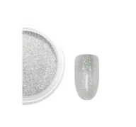 Ozdoby do paznokci - PYŁEK DO ZDOBIEŃ HOLO GLITTER EFEKT HOLO SZARY 02 - miniaturka - grafika 1