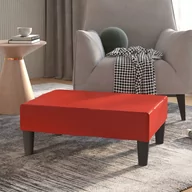 Pufy i podnóżki - shumee shumee Podnóżek winna czerwień 78x56x32 cm sztuczna skóra - miniaturka - grafika 1