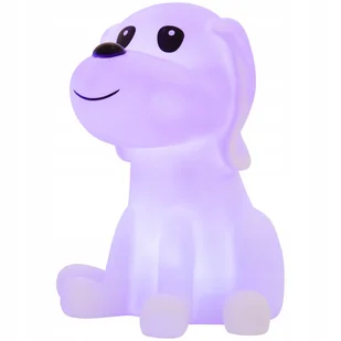 Lampka Nocna Kolorowa Na Baterie Dla Dzieci Figurka Pies Biały Siedziący - Lampy stojące - miniaturka - grafika 1