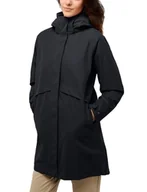 Płaszcze damskie - Jack Wolfskin Płaszcz damski, czarny, XS - miniaturka - grafika 1