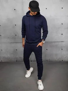 Dres męski granatowy Dstreet AX0673-M - Dresy męskie - miniaturka - grafika 1