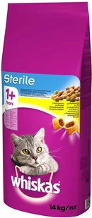 Whiskas 1+ Sterile z kurczakiem - 2 x 14 kg Dostawa GRATIS! - Sucha karma dla kotów - miniaturka - grafika 1