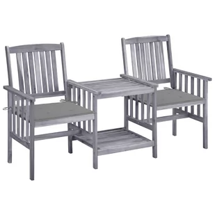 Lumarko Krzesła ogrodowe ze stolikiem i poduszkami, drewno akacjowe! - Meble ogrodowe - miniaturka - grafika 1