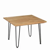 Ławy i stoliki kawowe - Stolik kawowy na metalowych nogach, dąb naturalny IRON OAK - miniaturka - grafika 1