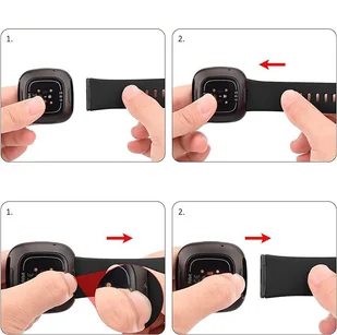 Opaska / Pasek Braders do Fitbit Versa 4 / Fitbit Versa 3 czerwony - Akcesoria do smartwatchy - miniaturka - grafika 5