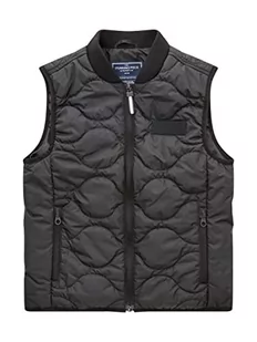 TOM TAILOR Chłopcy Kamizelka 1035722, 29999 - Black, 128 - Kurtki i płaszcze dla chłopców - miniaturka - grafika 1