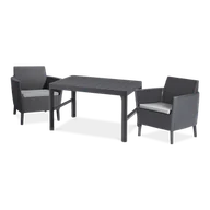 Meble ogrodowe - Meble Na Balkon Salemo Duo/Lyon Graphite - miniaturka - grafika 1
