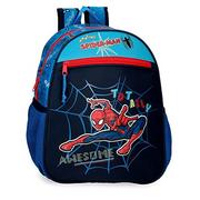 Plecaki szkolne i tornistry - Marvel Spiderman Totally Awesome Plecak dziecięcy Adaptacyjny Niebieski 21x25x10 cms Poliester 5,25L, niebieski, Mochila Preescolar adaptable, Konfigurowalny plecak przedszkolny - miniaturka - grafika 1
