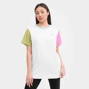 Damski t-shirt basic VANS Left Chest Colorblock E - biały - Koszulki sportowe damskie - miniaturka - grafika 1