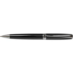 Długopis obrotowy 10B400L Titanum metalowy czarna obudowa srebrne wykończenie niebieski wkład 0,7 mm - Długopisy - miniaturka - grafika 1