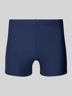 Kąpielówki męskie - Spodenki kąpielowe o kroju skinny fit z nadrukiem z logo - miniaturka - grafika 1
