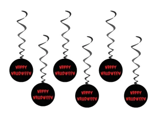 Dekoracja wisząca świderki Krwawe Halloween - 6 szt. - Halloween - miniaturka - grafika 1