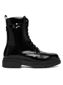 Buty dla dziewczynek - Tommy Hilfiger Trapery Lace-Up Bootie T4A5-34028-1453 D Czarny - miniaturka - grafika 1