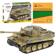 Klocki - Cobi 2588 czołg SPanzer VI Tiger no131HC WW2 1275 El. + PŁYTKA - miniaturka - grafika 1