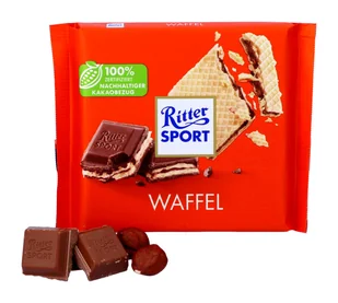 Ritter Sport, czekolada mleczna, z wafelkami, 100g - Czekolada - miniaturka - grafika 1