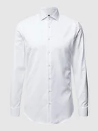 Koszule męskie - Koszula biznesowa o kroju slim fit z diagonalu - miniaturka - grafika 1