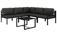 Meble ogrodowe - 6-częściowy ogrodowy zestaw antracyt R3-R52 - miniaturka - grafika 1