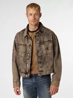 Kurtki męskie - Calvin Klein Jeans - Męska kurtka jeansowa, brązowy - miniaturka - grafika 1