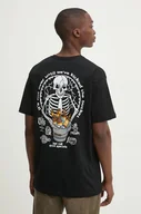 Koszulki męskie - Vans t-shirt bawełniany męski kolor czarny z nadrukiem VN000KA2BLK1 - miniaturka - grafika 1
