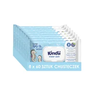 Chusteczki nawilżane - Kindii 99,9% Water Care Chusteczki Dla Dzieci 60 szt. Delikatność - miniaturka - grafika 1