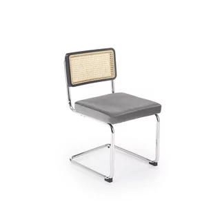 Krzesło Metalowe K-504 Chrom / Popiel / Czarny Halmar - Krzesła - miniaturka - grafika 1