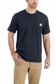 Koszulki męskie - Koszulka męska T-shirt Carhartt Heavyweight Pocket K87 412 granatowy XL - miniaturka - grafika 1