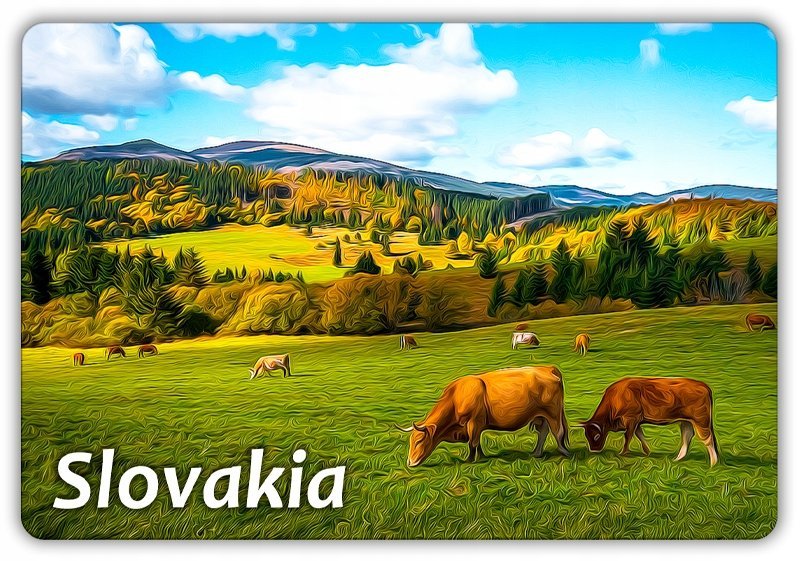 SŁOWACJA - Góry - Krajobraz - TATRY - Magnes na lodówkę