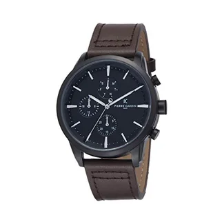 Pierre Cardin Zegarek męski Multi-Cadrans Quartz La Chwała Champeret, Brązowy/czarny, pasek - Paski - miniaturka - grafika 1