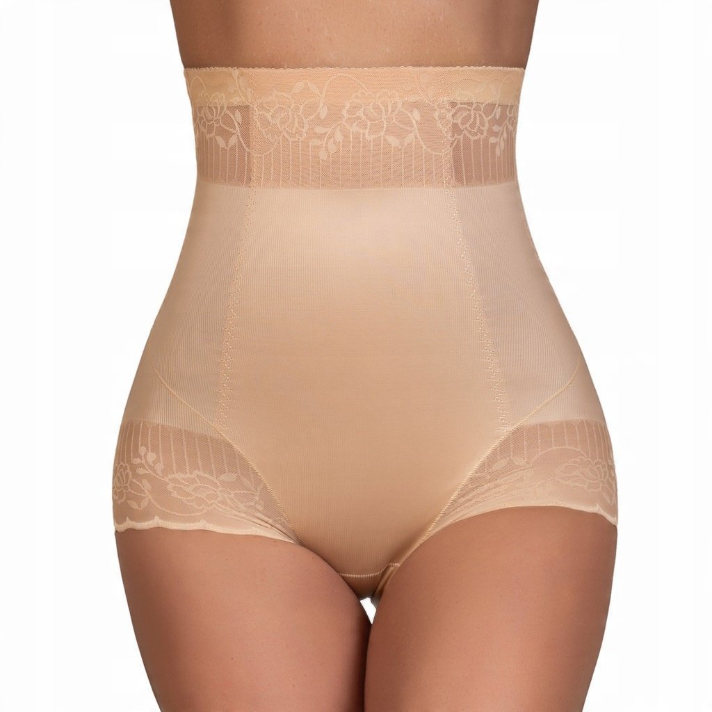 Mocno Wyszczuplające Majtki Damskie Modelujące Z Koronką Korygujące