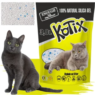 KOTIX żwirek silikonowy dla kota Silica Gel Naturalny 3,8 l / 1,5 kg - Żwirek dla kotów KOTIX żwirek silikonowy dla kota Silica Gel Naturalny 3,8 l / 1,5 kg - Żwirek dla kotów - miniaturka - grafika 1
