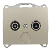 Gniazdka elektryczne - Abex Gniazdo Nova Moduł RTV końcowe satynowe - miniaturka - grafika 1