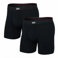 Majtki męskie - Bokserki Saxx Vibe Xtra Super Soft Bb Fly 2Pk Rozmiar: M / Kolor: czarny - miniaturka - grafika 1