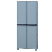 Szafy i regały magazynowe - Szafa plastikowa półkowa, 1720x700x390 mm, szara - miniaturka - grafika 1